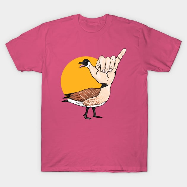 Hang Loose Goose T-Shirt by GnarbageClub